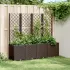 Jardinieră de grădină cu spalier, albastru gri, 160x40x140 cm, PP GartenMobel Dekor