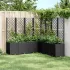 Jardinieră de grădină cu spalier, albastru gri, 160x160x140 cm, PP GartenMobel Dekor