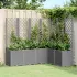 Jardinieră de grădină cu spalier, albastru gri, 160x120x140 cm, PP GartenMobel Dekor