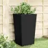 Jardiniere de grădină, 2 buc., albastru gri, 32,5x32,5x57 cm, PP GartenMobel Dekor