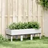 Jardinieră de grădină cu picioare, albastru gri, 120x40x42 cm, PP GartenMobel Dekor