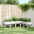 Jardinieră de grădină cu picioare gri deschis 160x120x42 cm, PP GartenMobel Dekor