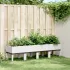 Jardinieră de grădină cu picioare, albastru gri, 160x40x42 cm, PP GartenMobel Dekor