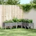 Jardinieră de grădină cu picioare, albastru gri, 160x40x42 cm, PP GartenMobel Dekor