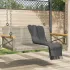 Bancă de balansoar cu perne, negru, 109x62x40 cm, poliratan GartenMobel Dekor