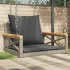 Bancă de balansoar cu perne, negru, 63x62x40 cm, poliratan GartenMobel Dekor