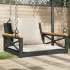 Bancă de balansoar cu perne, negru, 109x62x40 cm, poliratan GartenMobel Dekor