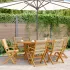 Set mobilier de grădină 7 piese polipropilenă bej/lemn masiv GartenMobel Dekor