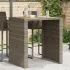 Masă bar grădină, blat lemn acacia, gri 145x80x110 cm poliratan GartenMobel Dekor