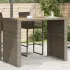 Masă bar grădină blat lemn acacia negru 145x80x110 cm poliratan GartenMobel Dekor