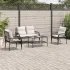 Set canapea de grădină cu perne, 4 piese, gri deschis poliratan GartenMobel Dekor