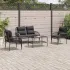 Set canapea de grădină cu perne, 4 piese, gri deschis poliratan GartenMobel Dekor