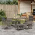 Set mobilier de grădină cu perne, 7 piese, negru, poliratan GartenMobel Dekor