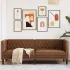 Canapea Chesterfield cu 3 locuri, crem, piele ecologică GartenMobel Dekor