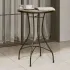 Masă de bistro mozaic, cărămiziu și alb, Ø50x70 cm, ceramică GartenMobel Dekor