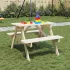 Masă de picnic pentru copii cu bănci și umbrelă, lemn multicolor  GartenMobel Dekor