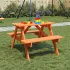 Masă de picnic pentru copii cu bănci și umbrelă, lemn multicolor  GartenMobel Dekor