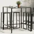 Masă de bar, negru, 100x100x110 cm, oțel vopsit electrostatic GartenMobel Dekor