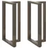 Picioare de masă de bar în formă de T, 2 buc., negru, 50x35x(90-91) cm, oțel GartenMobel Dekor