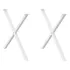 Picioare de masă în formă de X, 2 buc., alb, 90x(72-73) cm, oțel GartenMobel Dekor