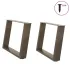 Picioare pentru măsuță de cafea în formă de U, 2 buc., oțel natural, 70x(30-31) cm GartenMobel Dekor