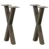 Picioare pentru măsuță de cafea în formă de X, 2 buc., alb, 38x(42-43) cm, oțel GartenMobel Dekor