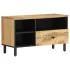 Dulap TV, negru, 80x33x46 cm, lemn masiv de mango GartenMobel Dekor