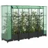 Strat înălțat cu husă de seră, aspect ratan, 160x40x123 cm GartenMobel Dekor
