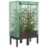 Strat înălțat cu husă de seră, aspect ratan, 120x40x140 cm GartenMobel Dekor