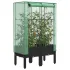 Strat înălțat cu husă de seră, aspect ratan, 120x40x140 cm GartenMobel Dekor
