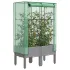 Strat înălțat cu husă de seră, aspect ratan, 120x40x140 cm GartenMobel Dekor
