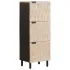 Bufet Finisaj Alb Spălat 40 x 33 x 110 cm Lemn de mango solid GartenMobel Dekor