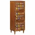 Bufet cu ușă natural 40 x 33 x 110 cm Lemn de mango solid GartenMobel Dekor