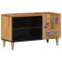 Cabinet TV cu ușă castan 80 x 33 x 46 cm Lemn de mango solid GartenMobel Dekor