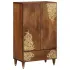 Bufet cu sertar Gri și Aur 60 x 33 x 100 cm Lemn de mango solid GartenMobel Dekor