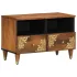 Cabinet TV cu sertar Negru 70 x 33 x 46 cm Lemn de mango solid GartenMobel Dekor
