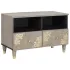 Cabinet TV cu sertar Negru 70 x 33 x 46 cm Lemn de mango solid GartenMobel Dekor