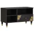 Cabinet TV cu sertar Negru 80 x 33 x 46 cm Lemn de mango solid GartenMobel Dekor