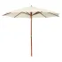 Umbrelă de soare, 300 x 258 cm, alb nisipiu GartenMobel Dekor