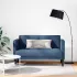 Canapea loveseat, gri nor, 111 cm, textil GartenMobel Dekor