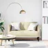 Canapea loveseat, gri nor, 111 cm, textil GartenMobel Dekor