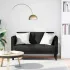Canapea loveseat, gri nor, 111 cm, textil GartenMobel Dekor