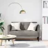 Canapea loveseat, gri nor, 111 cm, textil GartenMobel Dekor