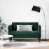 Canapea loveseat, verde închis, 111 cm, catifea GartenMobel Dekor