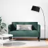 Canapea loveseat, gri nor, 111 cm, textil GartenMobel Dekor