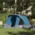 Cabină cort de camping 4 persoane gri și portocaliu impermeabil GartenMobel Dekor