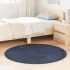 Covor shaggy cu pom înalt, NAVARRA, negru, 120x120cm, poliester GartenMobel Dekor