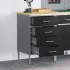 Banc de lucru cu sertar Negru și Gri 50 x 55 x 85 cm GartenMobel Dekor