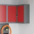 Dulap pentru unelte cu raft Roșu și gri 55 x 55 x 55 cm GartenMobel Dekor