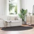 Covoare de zonă Oval HUARTE Crem 160 x 230 cm 100% Polyester GartenMobel Dekor